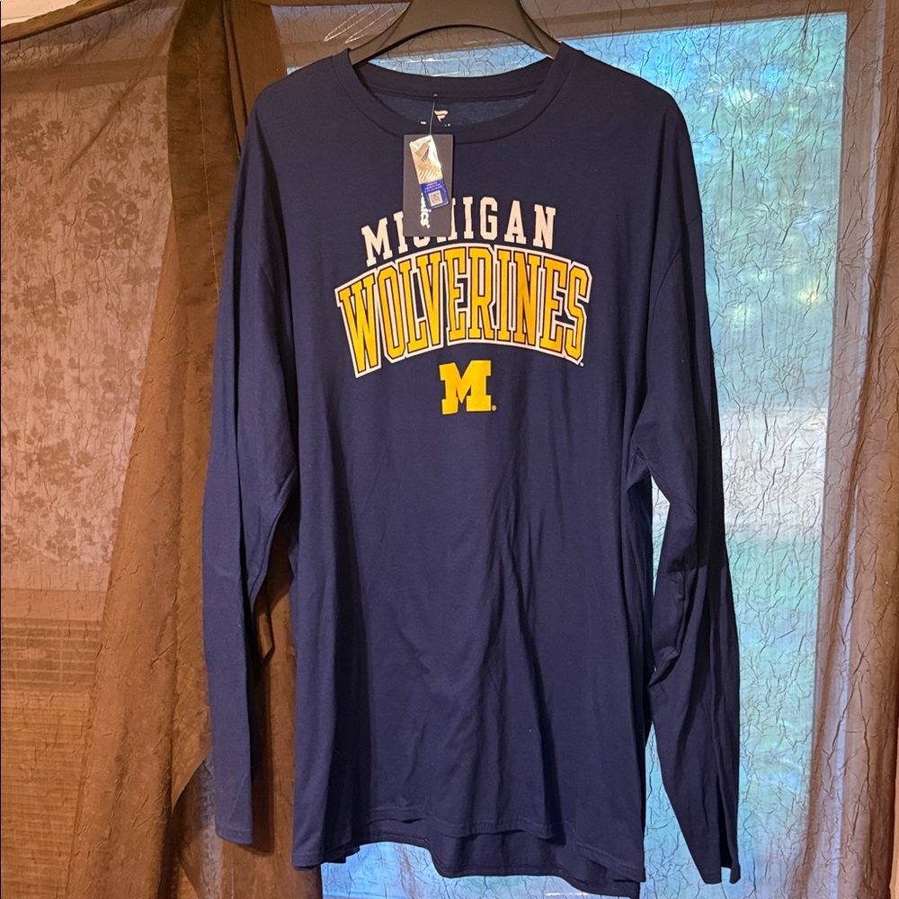 Michigan Wolverines Navy Long Sleeve Shirt Men’s 5XL